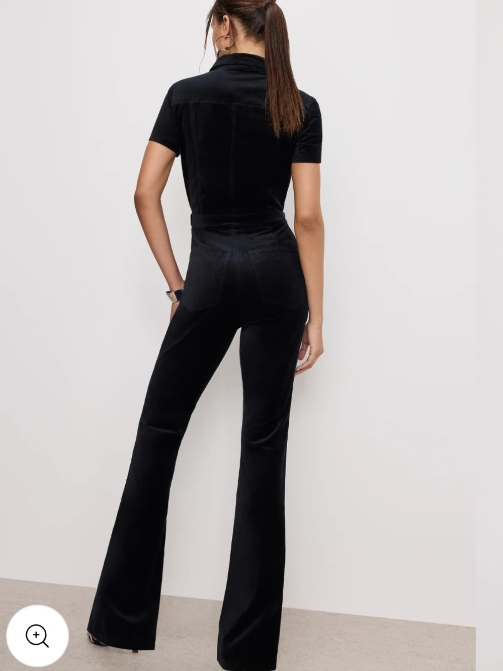 Good American Fit for Success Velvet Bootcut Jumpsuit - Picture 3 of 9